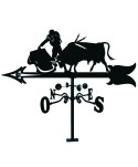 V-9 Veleta rústica con dibujo torero en forja