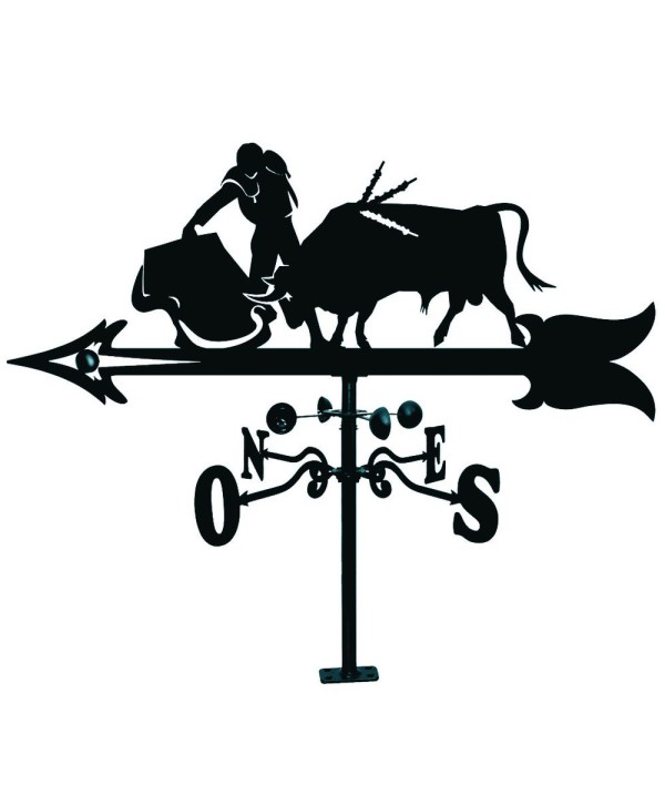 V-9 Veleta rústica con dibujo torero en forja