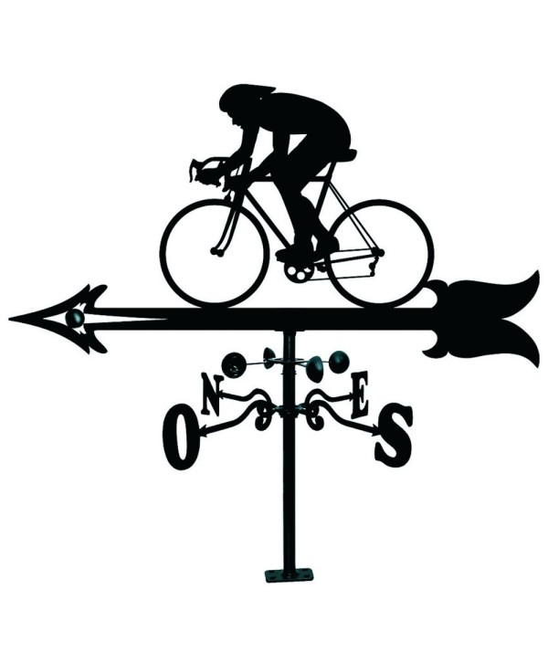 V-23 Veleta chapa silueta de ciclista en forja