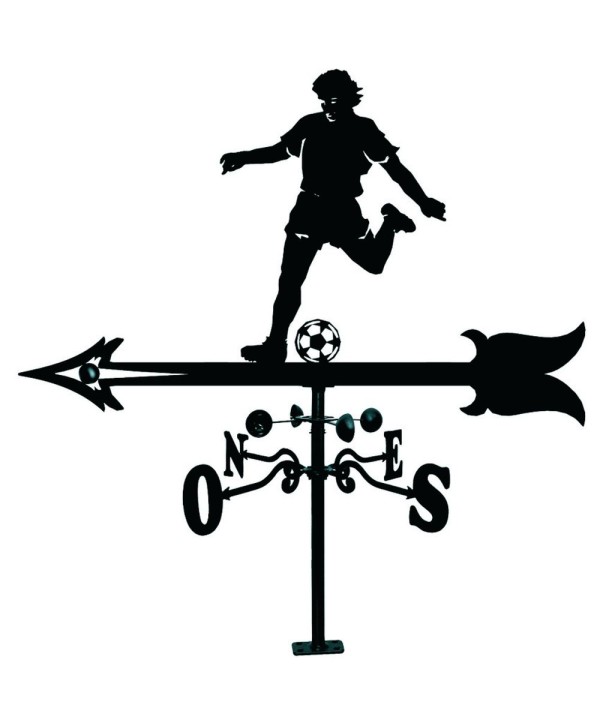 V-24 Veleta recortada chapa futbolista de hierro