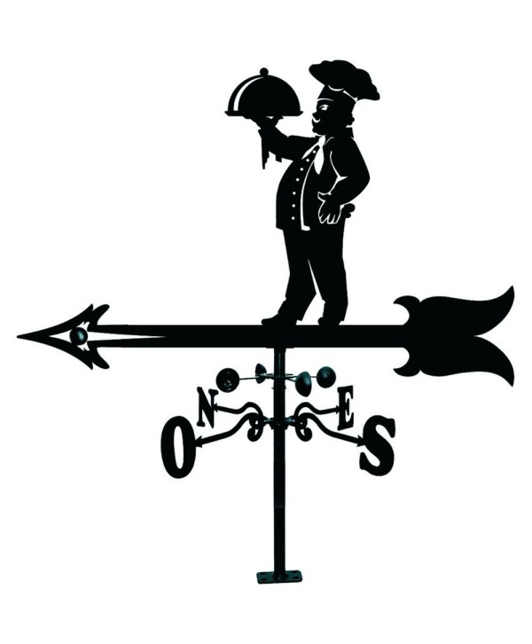 V-26 Veleta clásica con dibujo cocinero de forja