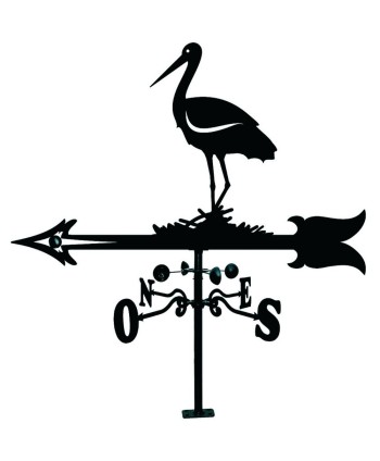 V-30 Veleta con dibujo de cigüeña en forja