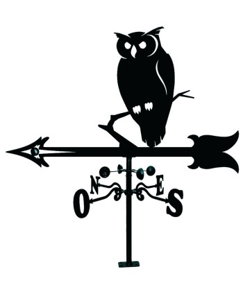 V-31 Veleta dibujo de buho recortada de forja