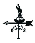 V-34 Veleta con figura de vendimiador de forja