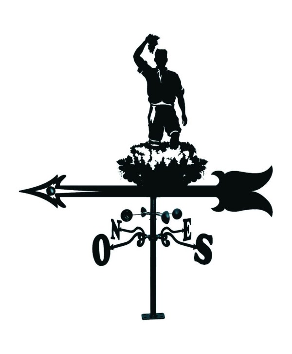 V-34 Veleta con figura de vendimiador de forja