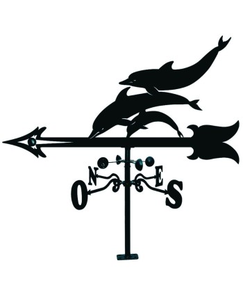 V-40 Veleta de hierro con delfines estilo sencillo