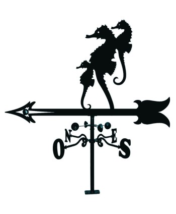 V-41 Veleta de hierro con caballitos mar para decorar