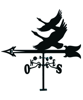 V-42 Veleta de gansos estilo rústica recortada en chapa