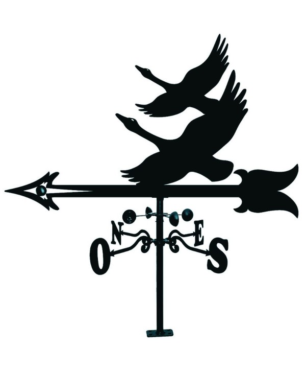 V-42 Veleta de gansos estilo rústica recortada en chapa