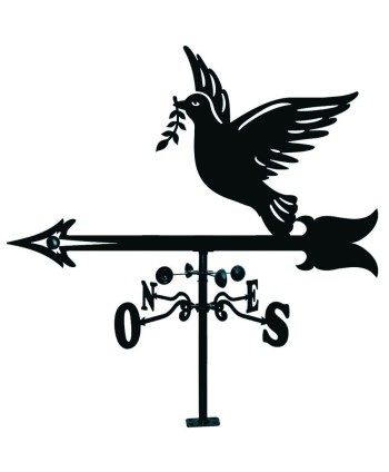 V-43 Veleta con silueta clásica paloma de hierro