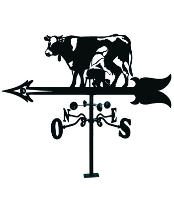 V-46 Veleta decorativa de hierro con dibujo de vaca