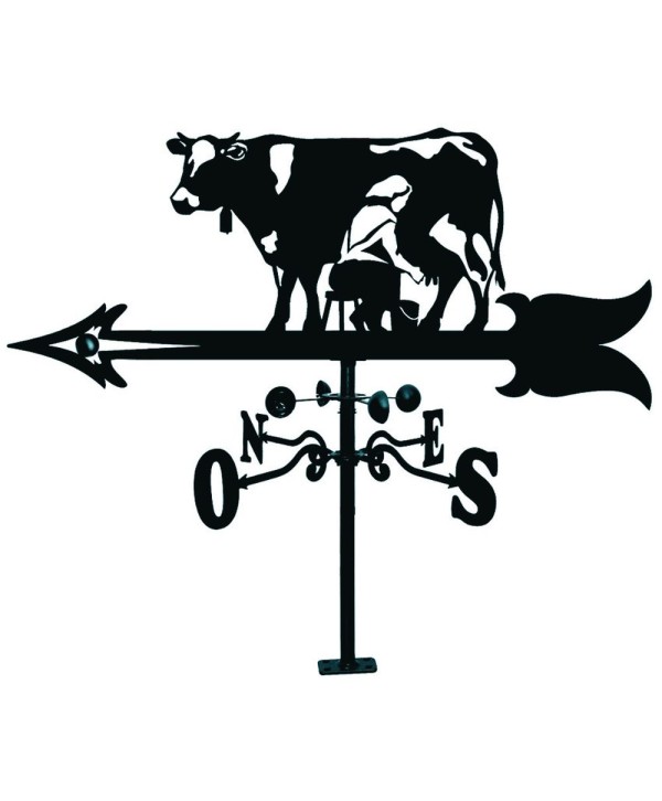 V-46 Veleta decorativa de hierro con dibujo de vaca
