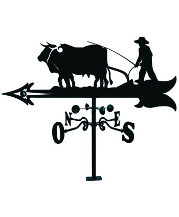 V-47 Veleta figura de bueyes arando en hierro