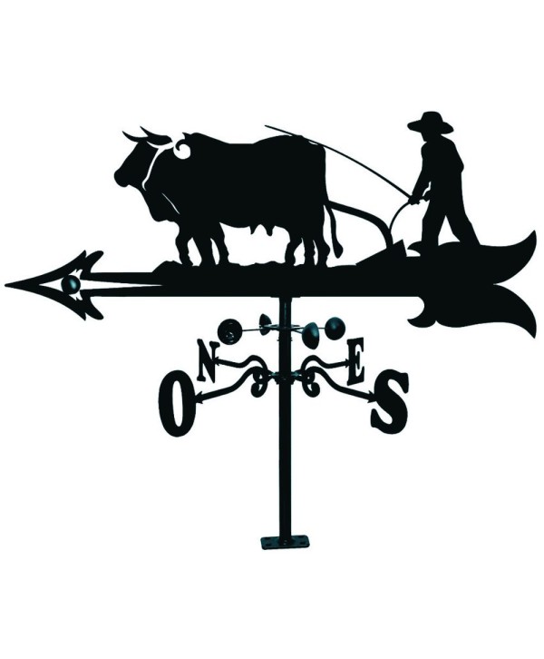 V-47 Veleta figura de bueyes arando en hierro