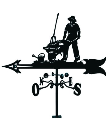 V-51 Veleta de forja con dibujo oficio de jardinero