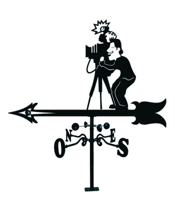 V-52 Veleta silueta de fotógrafo en forja