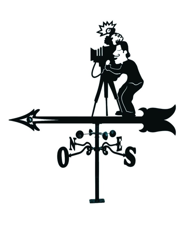 V-52 Veleta silueta de fotógrafo en forja