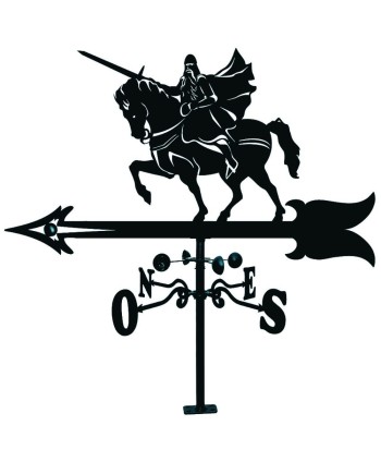 V-60 Veleta forja de dibujo caballero para las casas