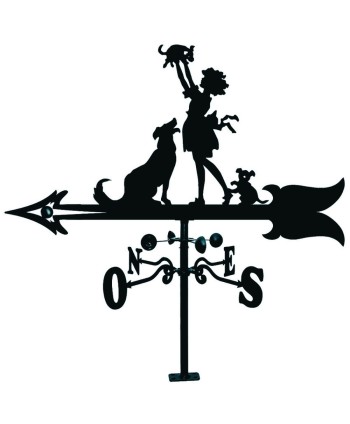 V-64 Veleta rústica de fugura perros en hierro