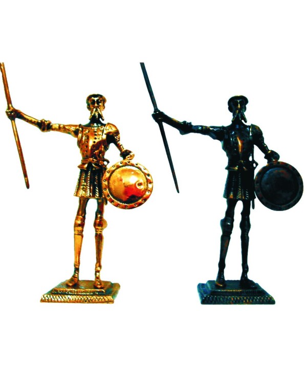 QJ-35 Figura clásica de Quijote en latón