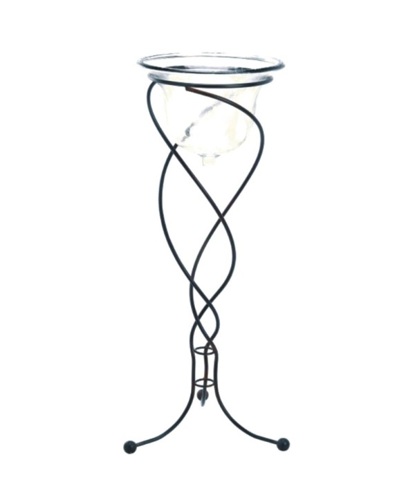 M-19 Macetero forma espiral de hierro y cristal