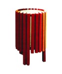 PP-12 Papelera grande de madera para jardines