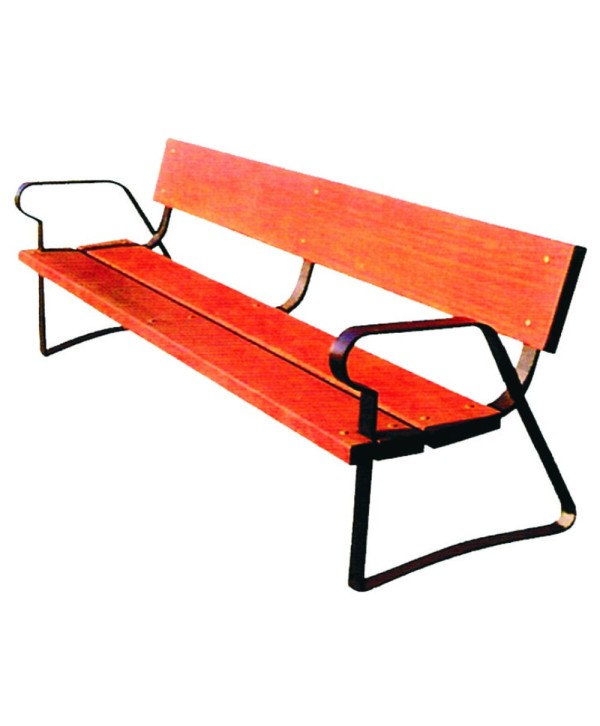 B-5 Banco Madrid para el exterior de forja y madera