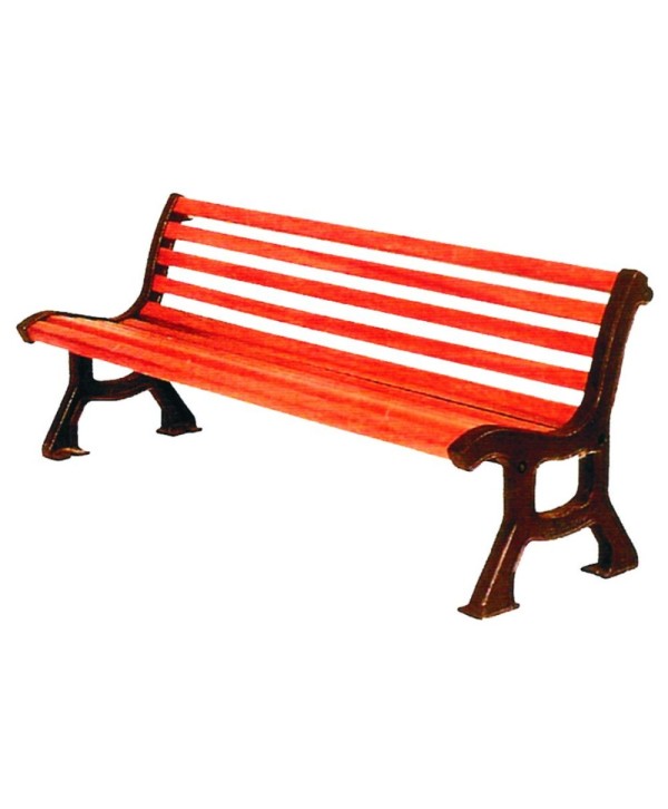 B-9 Banco hierro fundido y madera para hoteles