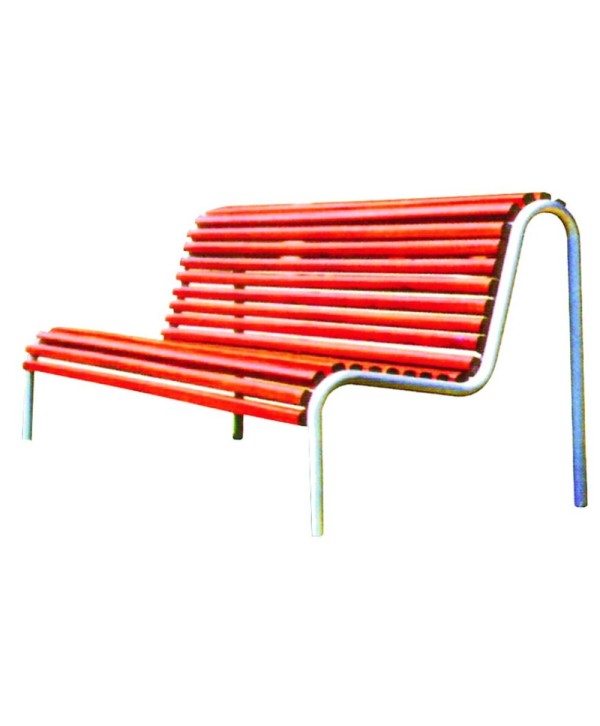 B-39 Banco de tubo y baldas de madera modelo moderno