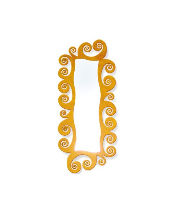 CE-40-G Espejo pared con rizos de forja artística