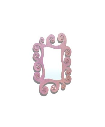 CE-40-P Espejo pequeño de pared con flores de hierro