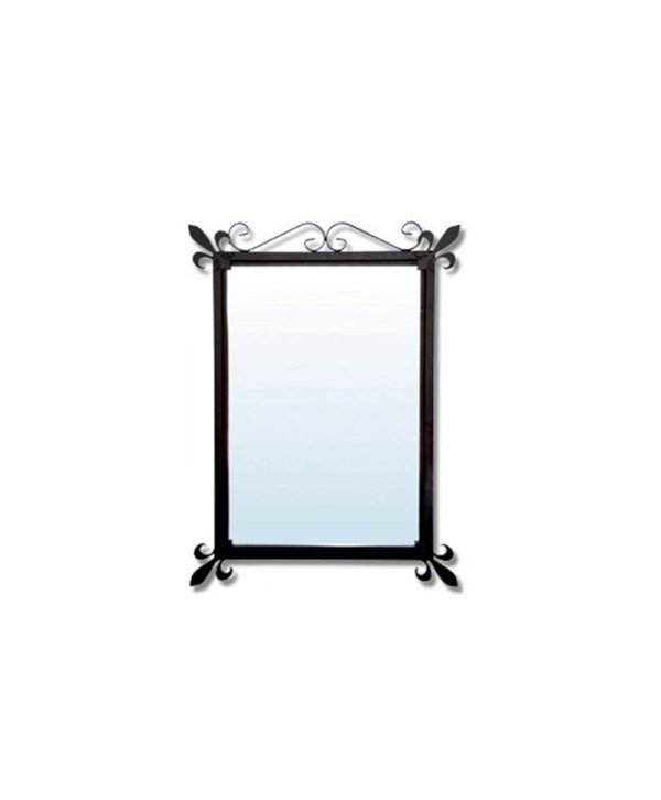 CE-50 Espejo de baño con dibujos de flor de lis de hierro