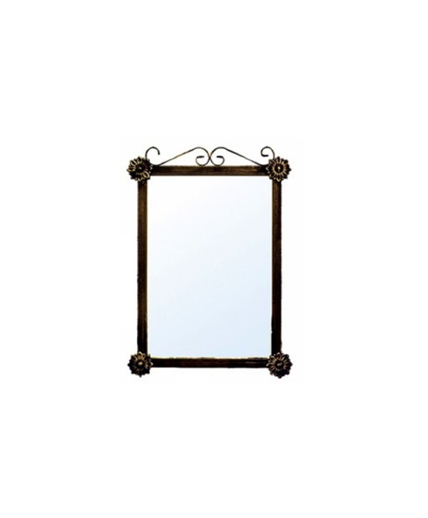 CE-51 Espejo con rosetas clásicas de forja