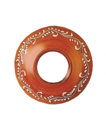 Plato cerámica marrón con crema para forja