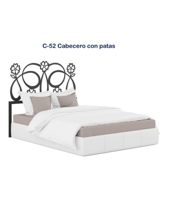 C-52 Cabecero con patas de forja modelo galatea