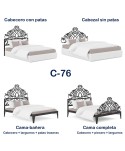 C-76 Cabecero de forja moderna con dibujos ornamentales dayra
