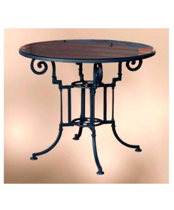 MSE-25 Mesa de aluminio con tapa de cristal para restaurantes y bares