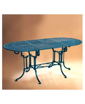 MSE-25 Mesa ovalada de aluminio fundido para jardines y terrazas