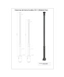 CO-1-F Columna modelo fino de hierro fundido para templetes y tejados ligeros